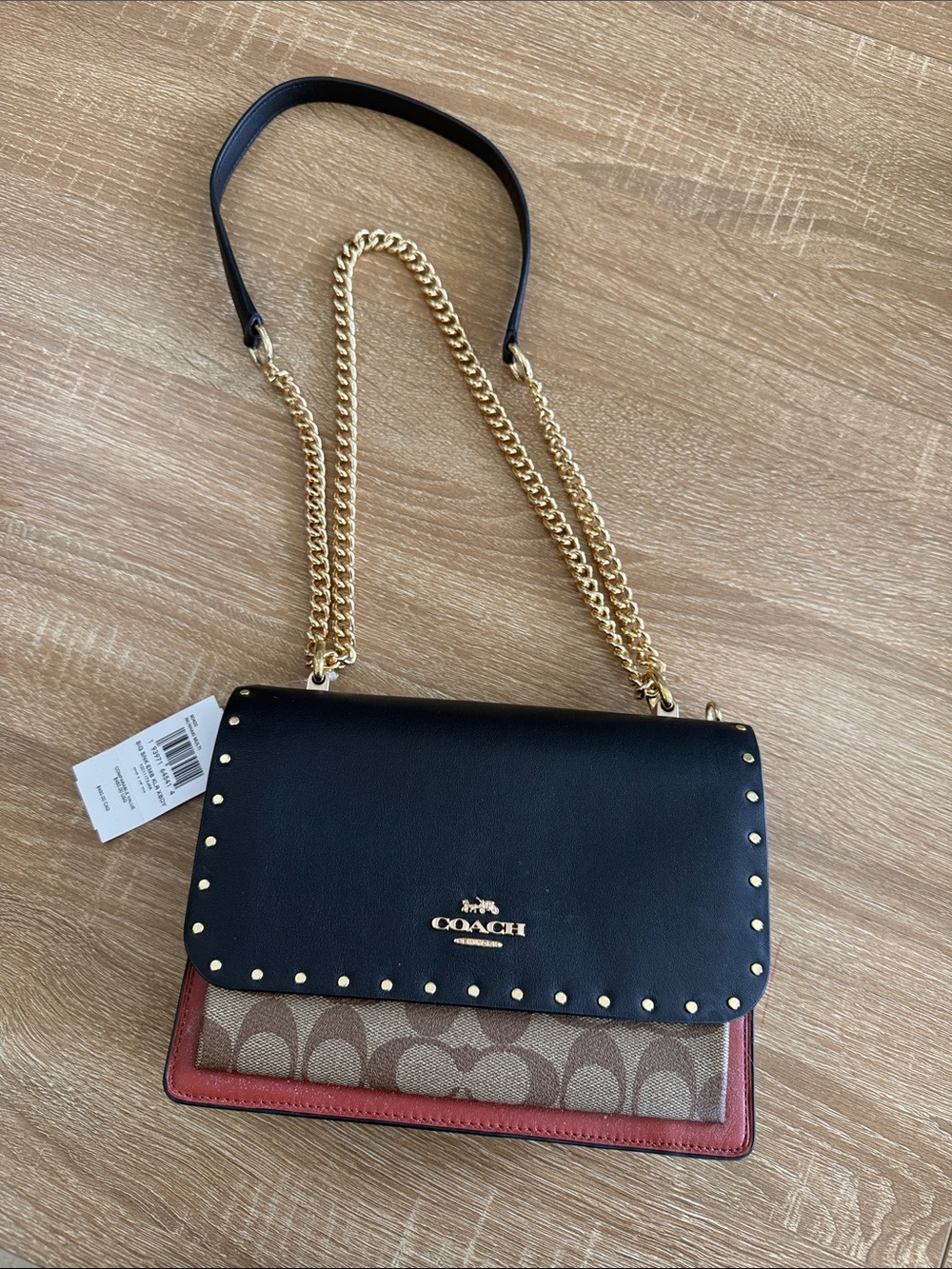 Coach mixed print small crossbody